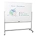 Learniture Double-Sided Mobile Magnetic Markerboard, 6' W x 4' H, White, LNT-RCE-3047-PK-SO