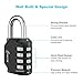 Combination Locks, Losecu 4 Digit Combination Padlock for School Gym Sports Locker, Fence, Toolbox, Case, Hasp Storage, 2 Packs, Black