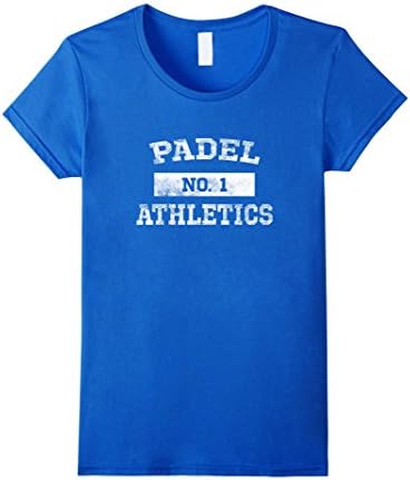 Womens Padel Athletics No. 1 T Shirt Distressed Medium Royal Blue
