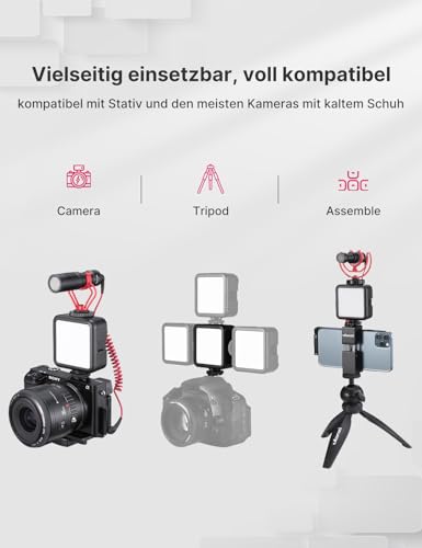 Video Light RGB, ULANZI VL49 LED Video Light with 2000 mAh Battery, Camera Light Small Dimmable 2500K-9500K, Back Magnets, Photo Light Compact for Macro Shooting, Product Photography and YouTube Vlogs