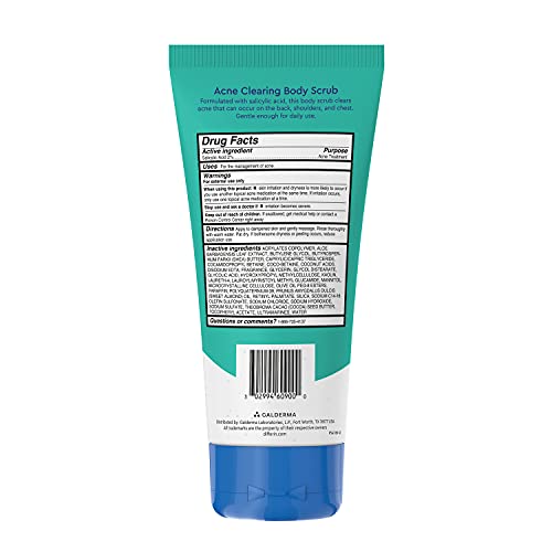 Differin Body Scrub with Salicylic Acid Acne Clearing Improves Tone and