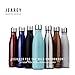 Jearey Water Bottle Vacuum Insulated 16oz Stainless Steel Double Walled Keep Cold and Hot Leak Proof BPA Free Outdoor Sports Drinking Bottle(Lake Blue)