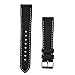 Benchmark Basics Black/White Stitching 22mm Quick Release Silicone Watch Band - Replacement Rubber Watch Straps for Men & Women - Compatible with Regular & Smart Watches