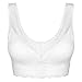 Intimate Portal Women Beaute Cotton Lace Wire Free Leisure Bralette White 36D 38B 38C