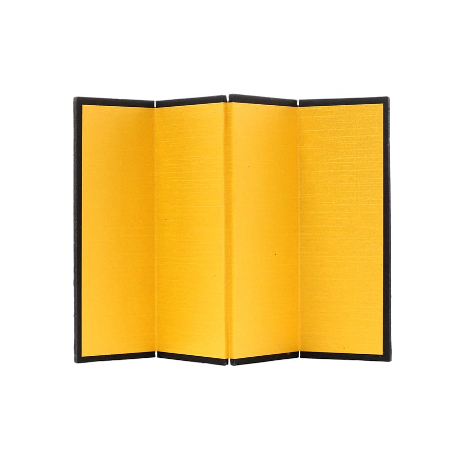 ミニ金屏風 4曲 100×148mm 絹目模様 CCM-2-002商品画像