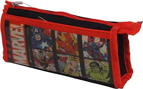HMI Marvel Avengers Double Pocket Pencil Bag (Multicolor)