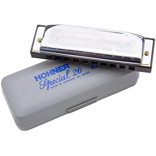 image for Hohner Special 20 Harmonica, 10 Holes Key D Bundle with Hard Case, Min