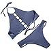 Gopen Brazilian Bikini Swimwear Triangle Bottom Top Halter Push Up Bikini Bathing Suits For Women Beachwear Set