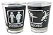 Shot Glass Funny - Problem Solved..male kiks out female full wrap around printing (1 Pcs.)