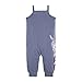 Burt's Bees Baby Baby Girls Organic One-Piece Romper Coverall, Prairie Blue Smocked Romper, 24 Months