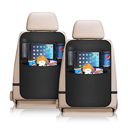 image for oneisall Car Seat Back Protector(2 Pack), Kick Mats Waterproof Car Bac