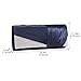 Jubileens Womens Elegant Pleated Satin Crystal Fashion Clutch Evening Bag Purse (Navy blue)