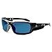 Ergodyne Skullerz Odin Safety Sunglasses - Black Frame, Blue Mirror Lens
