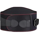 Gozoindeed XL Wireless Hot Massage Belt for Back Pain Relief, Warms up The Whole Waist, Speed Heat Technology, Portable Back Massager, Black and Grey Color.