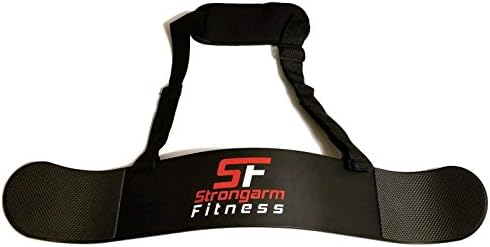 Strongarm Fitness Arm Blaster for Bicep Curls, Bicep Isolation to Increase Strength and Definition, Bodybuilding Muscle Bomber, Premium Aluminum with Adjustable Strap