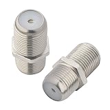 BOOBRIE F-Type RF Coaxial Connectors RG6 Adapter F Female to F Female, Antenna Connector Extension Cable Adapter for TV Antenna, Nickel Plated Pack of 2