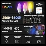 Tapo L430C 4-Pack Smart Bulbs E14 470 Lumens Dimmable 16M Colors WiFi Alexa view 2