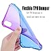 BOFTALE Clear iPhone Xs Max Case, Gradient Slim Soft TPU Shockproof Protective Phone Case for Girls Women Compatible with iPhone Xs Max (Purple Blue)