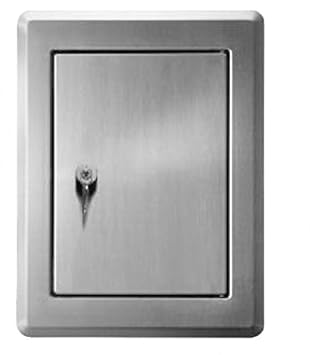 Wäscheschachttür Edelstahl Weiß 340 x 450 mm abschließbar: Amazon.de