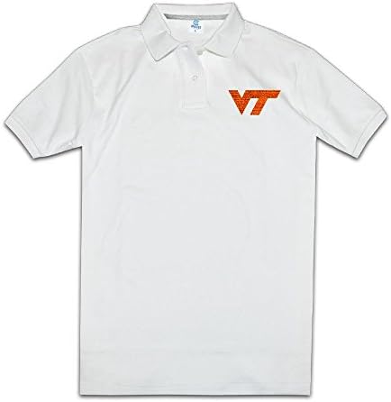 Virginia Tech Hokies Football Print Logo Men Slim Polo Shirts
