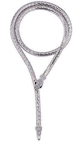Flexible Bendable Snake Jewelry Necklace Gothic Magnetic Choker Necklace - Versatile Can be Used as Waistband Bracelet