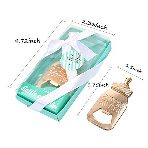 Baby Bottle Opener Wedding Favors for Guests Bottle Opener Baby Shower Return Gifts for Guest Supplies With Exquisite Gift Box Packaging By Lamoutor (12PCS Blue) - Thumbnail 7