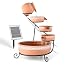 Blumfeldt Empoli Solar-Gartenbrunnen – 5-stufige Kaskade, Terrakotta, 200 L/h, Mit LED-Beleuchtung – Mediterranes Design