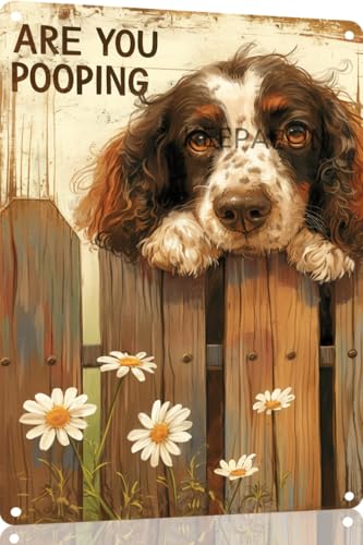 KEEPAEON Are You Pooping Cocker Spaniel Dog Vintage Metal Wall… at Amazon