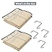 Hosome 2 Pack Over The Door Shoe Organizers with Adjustable Elastic Bands, Hanging Shoe Organizer with 12 Reinforced Mesh Pockets, 6 Large Mesh Storage Compartments, 8 Hooks, Beige, 59x22 inch
