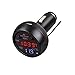 Car USB Charger 2.1A,Thermometer,Battery Monitor Voltmeter,Calendar Datetime Clock Display (12V Use,Fahrenheit Display) (Celsius)