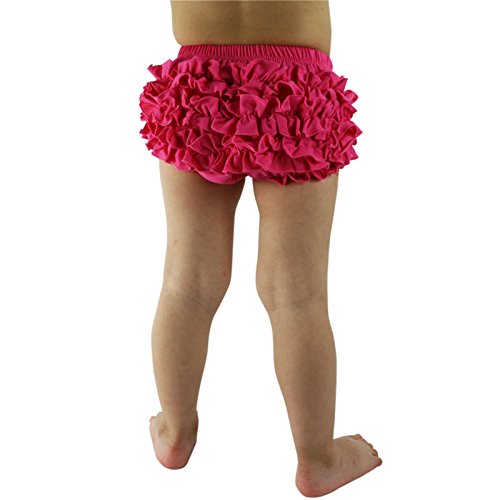 VduanMo Basic Cotton Diaper Cover Baby Bloomers with Ruffle Small Black
