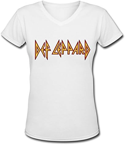 Def Leppard Logo V Neck FashionT Shirt For Women White