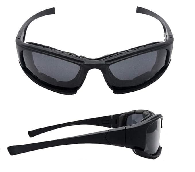 MASO X7 Military Polarized Sunglasses with 4 Interchangeable Lenses for Sports Running Cycling Skiing Fishing Unisex