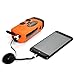 iRonsnow Upgraded Version IS-088U+ Dynamo Solar Hand Crank Self Powered AM/FM/NOAA Weather Radio with LED Flashlight and 1000mAh Emergency Power Bank (Orange)
