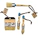 1st Place Chalk & Wax Natural Bristle Brush Set - Round Brush, 2 Piece Brush Set & 4