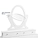 SONGMICS Vanity Table Set with Mirror and 4 Drawers, Wooden Makeup Dressing Table with Large Stool, Gift for Women Girls, White URDT22WT