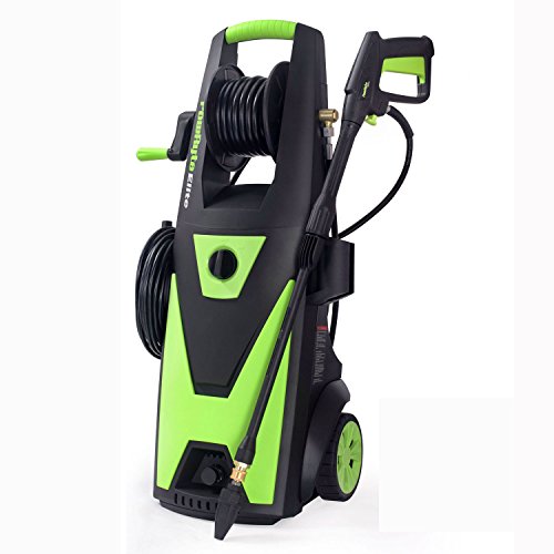 PowRyte 2400 PSI 2.0 GPM Pressure Washer Brushless Induction with Hose Reel, Extra Turbo Nozzle