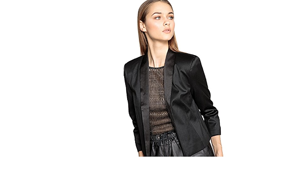 La Redoute - Blazer para mujer de tacto satinado, Negro, US 4 - FR 34 :  Amazon.com.mx: Ropa, Zapatos y Accesorios