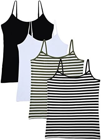 Vislivin Women's Basic Solid Camisole Adjustable Spaghetti Strap Tank Top