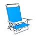 Deluxe 5 pos Lay Flat Aluminum Beach Chair w/ Cup Holder