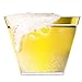 HAMPAN 100 Gold Plastic Cups 9 Oz Gold Rimmed Tumblers Clear Plastic Cups Disposable Cups For Wedding Party