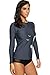 CharmLeaks Ladies Rash Guard Shirt Long Sleeve UV Bathing Suit Tops SPF Clothing Gray 2XL