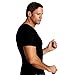 Insta Slim -Made in USA- Compression Crew-Neck Shapewear for Men. Tummy Control Slimming Body-Shaper Undershirt for Back Support, Beer Belly, and Gynecomastia Black