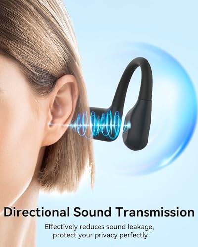 MONODEAL IP68 Waterproof Swimming Headphones with Bone Sound Bluetooth 5.4, Bone Conduction Headphones with 8GB Memory MP3 Player, Open Ear Headphones for Swimming Running