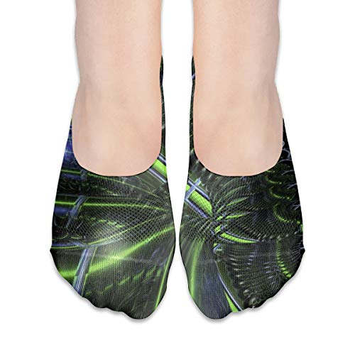 Women's No Show Socks Cool Green Dragon Non-Skid Low Cut Ankle Socks Boat Socks