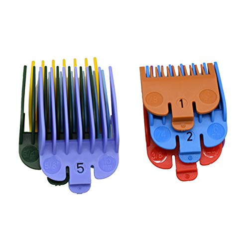 ZEROKIWI Professional Hair Clipper Guide Combs #3170-400, 8 Colors 8 Lengths Cutting Guards 1/8-1\