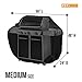 PEP STEP BBQ Cover Inch Grill Cover Waterproof Barbeque Cover Heavy Duty Barbecue Cover Grill Accessories Fabric Windproof BBQ Cover for Grill fits Weber Brinkmann Dyna Glo Char Broil (Medium, Black)