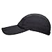 UPF 50+ Foldable Baseball Cap Sun Protection Quick Dry Portable Folding Hats for Men or Women, Black
