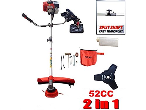 CHIKURA professional 52cc gasoline brush cutter 2 in 1 grass trimmer pruner string hedge trimmer
