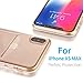for iPhone Xs Max Slim Fit Clear TPU Gel Shockproof Case Cover for iPhone Xs Max with Card Holder (Transparent)